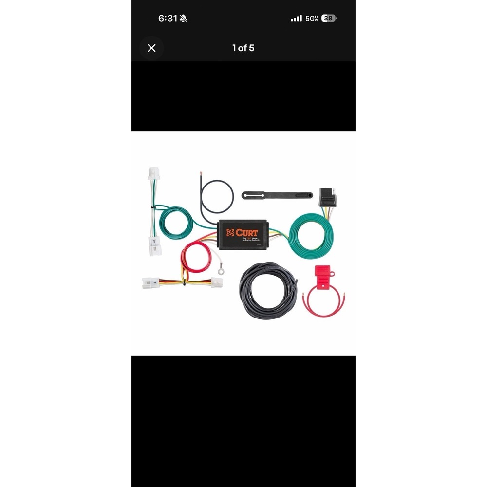 CURT 56339 Custom Wiring Harness, 4-Way Flat Output for Select Nissan Altima